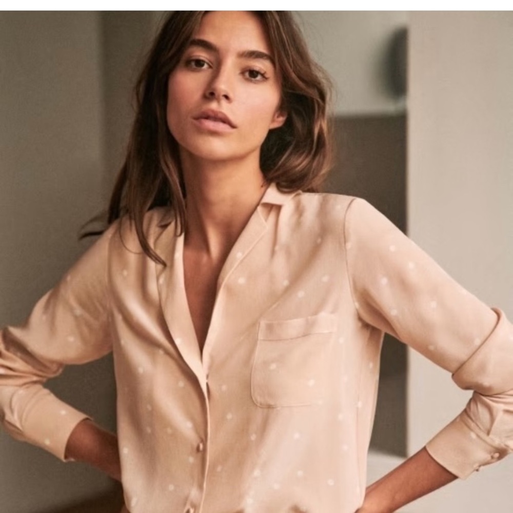Sezane Florence Shirt Ecru Nude - size 36